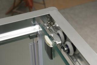 Душевой уголок прямоугольный, хром BelBagno UNIQUE-A-2-85/100-P-Cr